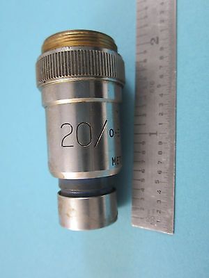 VICKERS ENGLAND UK MICROSCOPE OBJECTIVE 20X OPTICS PART