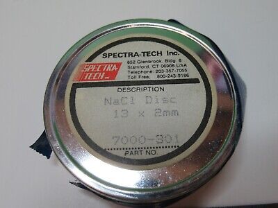 OPTICAL INFRARED SPECTRA TECH SUBSTRATE NaCl DISC OPTICS AS PICTURED &15-A-20