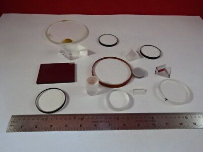 LOT OPTICAL GLASS LENSES PRISMS FILTERS LASER OPTICS AS PICTURED &R7-A-28