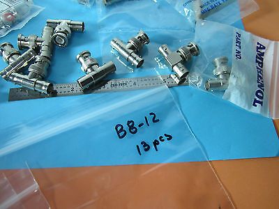 LOT 13 PCS BNC RF MICROWAVE CONNECTORS T BNC AS IS  BIN#B8-12