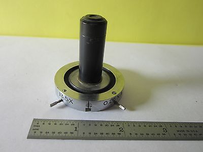 MICROSCOPE PART MOUNTED OBJECTIVE 13.5X OPTICS AS IS BIN#15-B-15