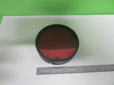 OPTICAL LARGE RED FILTER MIL SPEC LASER OPTICS AS IS BIN#V1-21