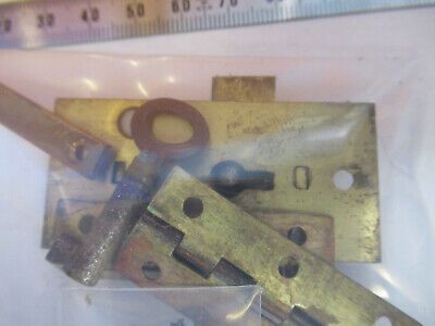 WATSON LONDON LOCK+ KEY HINGES for WOOD CABINET MICROSCOPE AS PICTURED H1-B-02