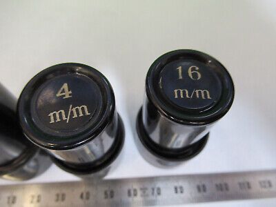 LOT 3 EA EMPTY PLASTIC SPENCER OBJECTIVE CANS MICROSCOPE AS PICTURED &Q9-A-10