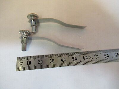 ANTIQUE PAIR CLIPS SPENCER AO MICROSCOPE PART AS PICTURED #P4-A-09