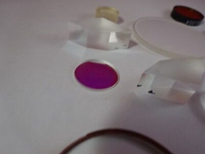 LOT OPTICAL GLASS LENSES PRISMS FILTERS LASER OPTICS AS PICTURED &R7-A-30