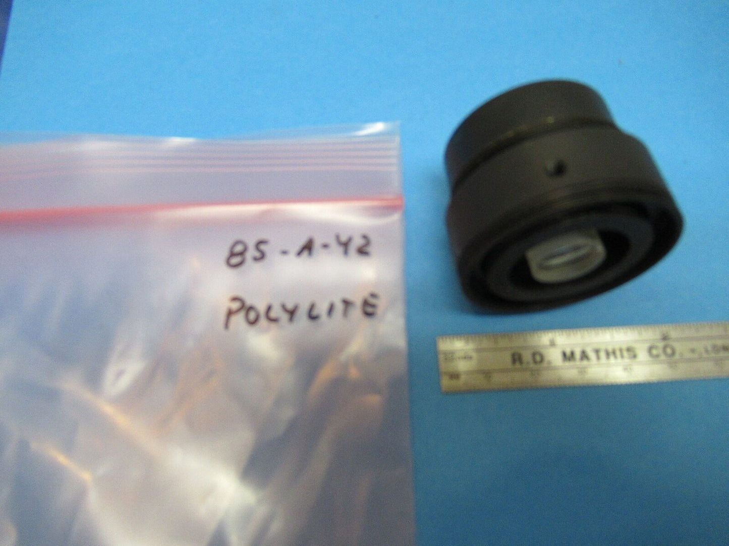 MOUNTED LENS POLYLITE REICHERT AUSTRIA OPTICS MICROSCOPE PART AS IS &85-A-42