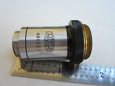 OPTICAL MICROSCOPE PART OBJECTIVE OLYMPUS HI 100X JAPAN OPTICS AS IS DWR#02