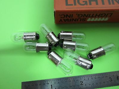 LAMP LOT 9 EA KOREA SUNRAY 1829 MINIATURE LAMPS for MICROSCOPE BIN#38