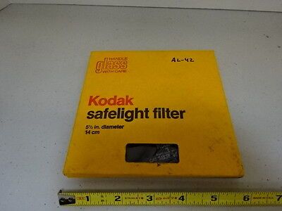 LARGE OPTICAL KODAK SAFELIGHT FILTER OPTICS AS IS AL-42