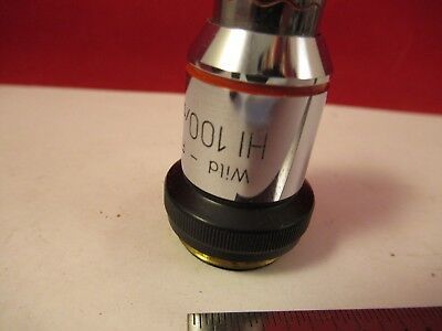 WILD SWISS OBJECTIVE PHASE 100X PH FLUOTAR MICROSCOPE PART OPTICS &75-B-26