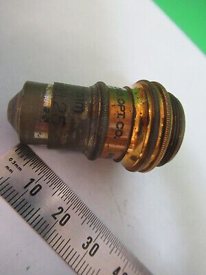 ANTIQUE BAUSCH LOMB BRASS 1.9mm OBJECTIVE MICROSCOPE PART AS PICTURED &Z1-A-30