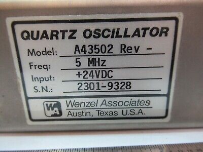 WENZEL QUARTZ OSCILLATOR LOW NOISE FREQUENCY CONTROL 5 MHz AS PICTURED &Q1-A-72