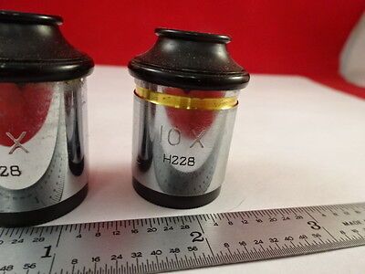 ANTIQUE SPENCER EYEPIECE OCULAR SET 10X LOT 2 EA MICROSCOPE PART OPTICS &7C-A-29