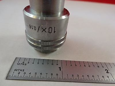 MICROSCOPE PART OBJECTIVE 10X LEITZ GERMANY OPTICS AS IS BIN#R2-C-10