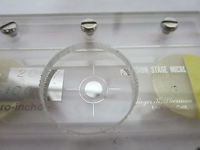 MICROSCOPE RETICLE ROGER SHERMAN RESOLUTION TARGET MICRON OPTICS AS IS BIN#J8