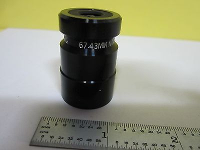 MICROSCOPE PART OBJECTIVE OLYMPUS JAPAN LENS 67.43 mm OPTICS AS IS BIN#U4-10