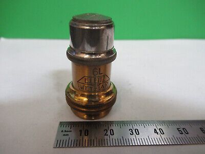 ANTIQUE ERNST LEITZ 45X 6L OBJECTIVE MICROSCOPE PART AS PICTURED Z1-A-56