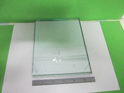 MICROSCOPE PART LARGE GLASS PLATE SPECIMEN TABLE [chips on corners] BIN#S8-01