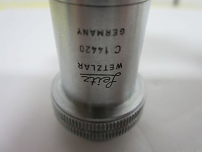 LEITZ WETZLAR GERMANY PL 10X OBJECTIVE MICROSCOPE OPTICS BIN#H1-13