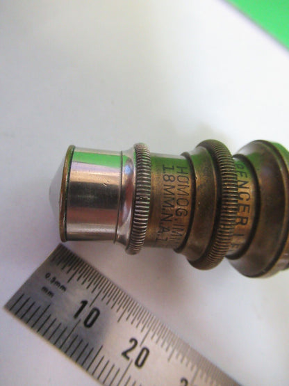 ANTIQUE BRASS SPENCER 1.8mm  LENS OBJECTIVE MICROSCOPE PART AS PICTURED #H3-A-29