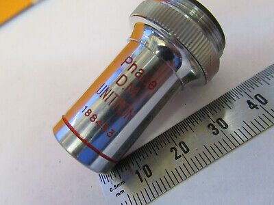 UNITRON JAPAN 100X DM PHASE OBJECTIVE OPTICS MICROSCOPE PART AS PICTURED P4-A-84