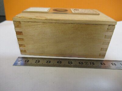 ANTIQUE PREPARED SLIDE DIATOMACEAE + WOOD CASE MICROSCOPE AS PICTURED 4B-FT-18