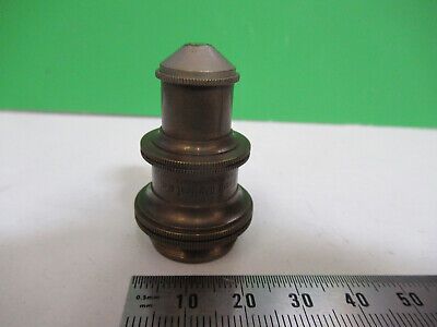 ANTIQUE BRASS BAUSCH LOMB OBJECTIVE MICROSCOPE PART OPTICS AS PICTURED &z9-a-108