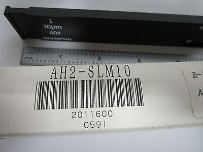 OLYMPUS MICROSCOPE SLIDE AH2-SLM10 FILTER OPTICS BIN#54-08