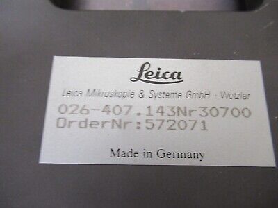 LEITZ LEICA ERGOPLAN STAGE XY 026-407.143 MICROSCOPE PART AS PICTURED &TD-2