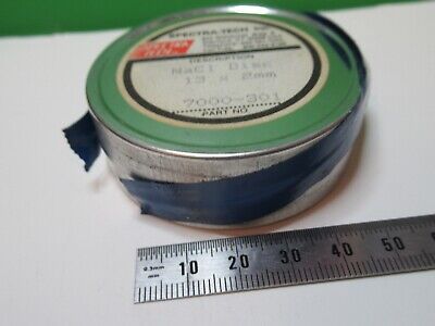 OPTICAL INFRARED SPECTRA TECH SUBSTRATE NaCl DISC OPTICS AS PICTURED &15-A-20