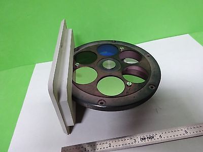 MICROSCOPE POLYVAR REICHERT LEICA FILTER WHEEL ASSEMBLY OPTICS AS IS BIN#H7-A-03