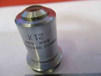 BAUSCH LOMB PHASE CONTRAST OBJECTIVE 21X MICROSCOPE PART AS PICTURED Q3-B-68