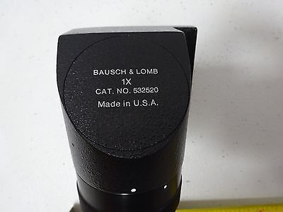 MICROSCOPE PART BAUSCH LOMB 1X OBJECTIVE STEREO OPTICS AS IS BIN#TB-5-1-C