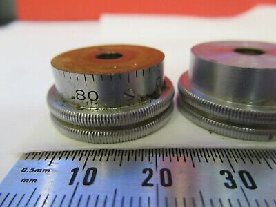 BAUSCH LOMB ANTIQUE PAIR KNOBS MICROSCOPE PART AS PICTURED 8Y-A-32