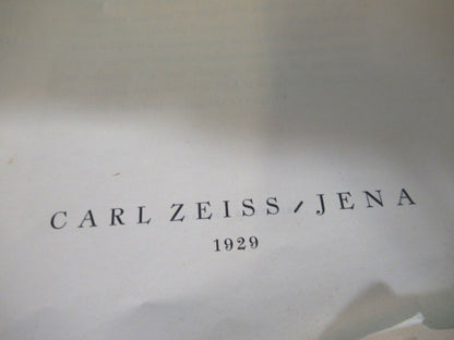 ANTIQUE Carl ZEISS 1929 MANUAL for MICROSCOPE PART AS PICTURED 7-ft-05