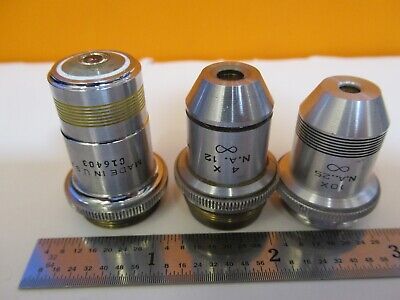 LOT AO AMERICAN OBJECTIVES OPTICS MICROSCOPE PART AS PICTURED &1E-C-97