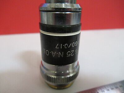 OBJECTIVE 100X /160mm OPTICS MICROSCOPE PART AS PICTURED &B6-A-06