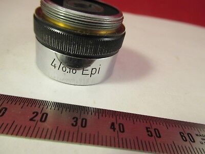 WILD SWISS OBJECTIVE EPI 4X MICROSCOPE PART OPTICS AS PICTURED &FT-4-33