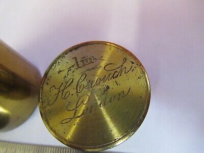 ANTIQUE BRASS HENRY CROUCH LONDON EMPTY OBJECTIVE CANISTER AS PICTURED &Q1-A-05