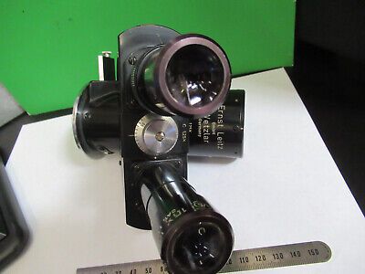 ERNST LEITZ TRINOCULAR HEAD OPTICS MICROSCOPE PART AS PICTURED #R9-A-08