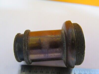 ANTIQUE BRASS UNKNOWN MAKER OBJECTIVE MICROSCOPE PART AS PICTURED &7B-B-30