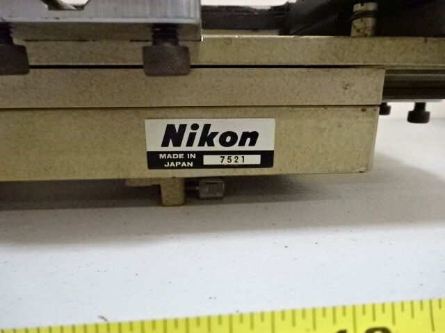 NIKON JAPAN COMPARATOR MICROSCOPE POSITIONING XY STAGE HEAVY ITEM AS IS #TC-2