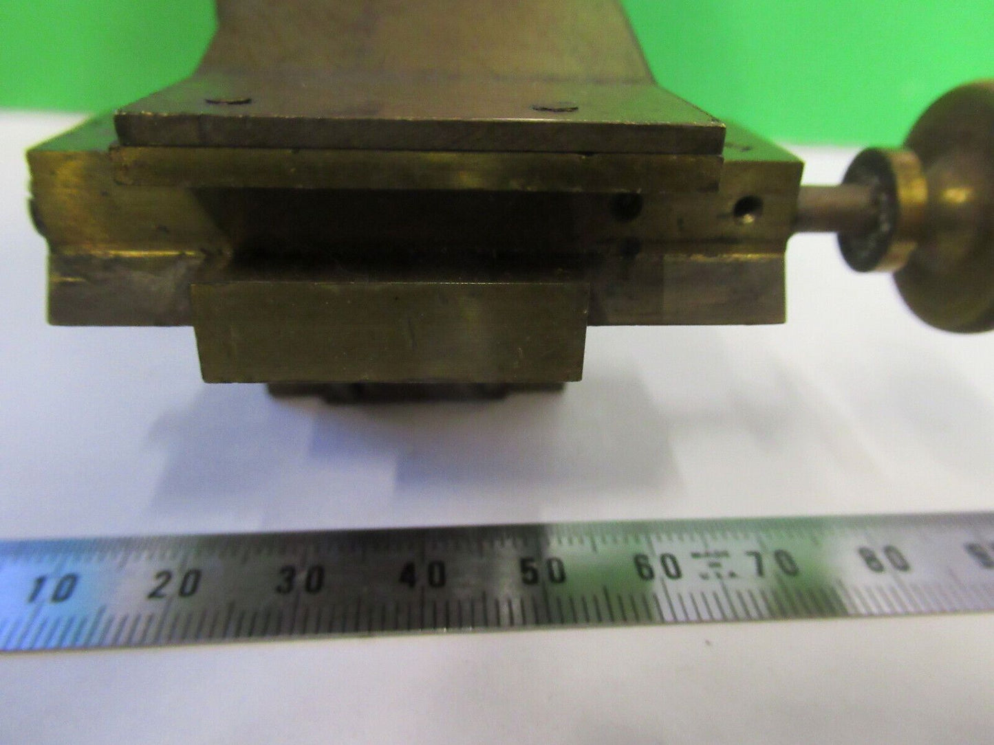 ANTIQUE BRASS STAGE ADJUST UNKNOWN RARE COLLIMATOR SCOPE PART AS PICTURE Z4-B-88