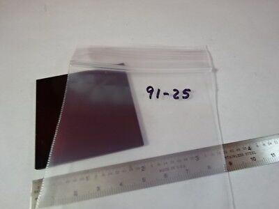 OPTICAL GLASS SQUARE DARK FILTER OPTICS AS IS #91-25