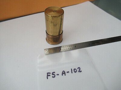 CARL ZEISS JENA 4mm EMPTY BRASS OBJECTIVE CAN MICROSCOPE AS PICTURED &F5-A-102