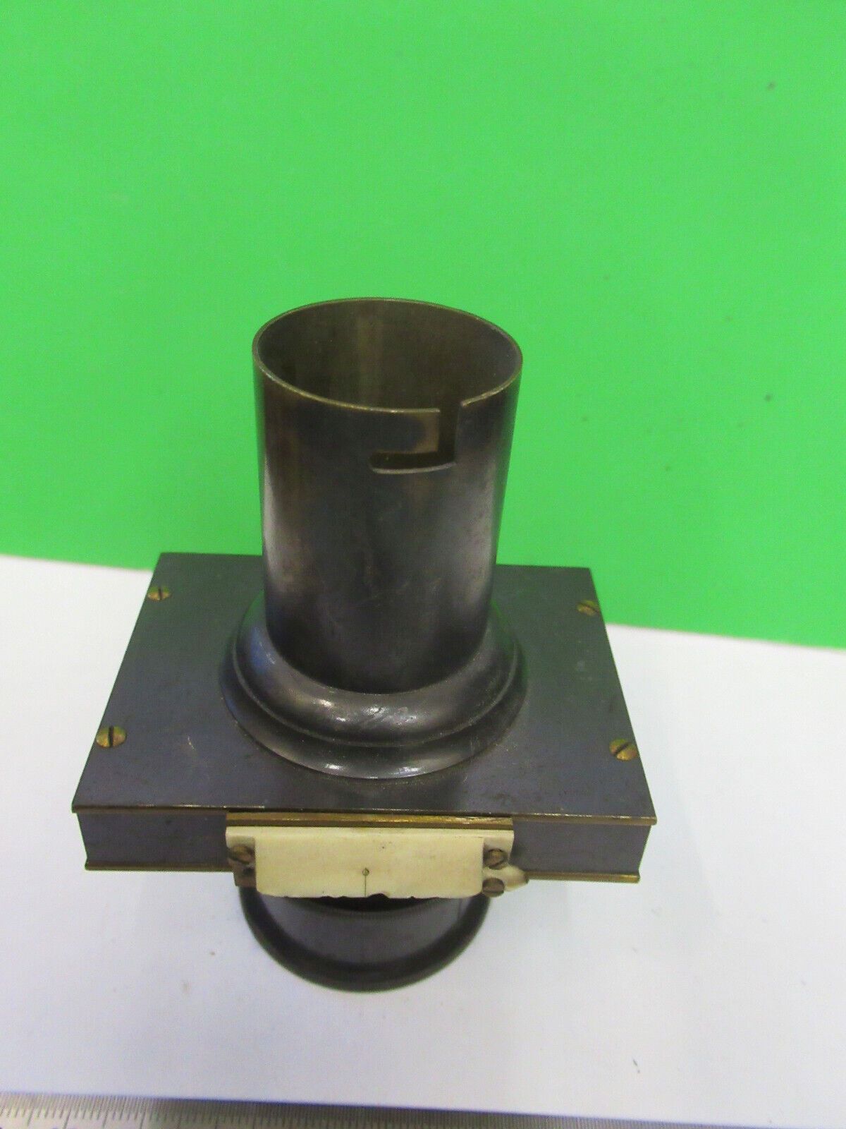 ANTIQUE BRASS SLIP ADJUST UNKNOWN RARE COLLIMATOR SCOPE PART AS PICTURED Z4-B-87