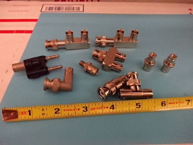 LOT BNC CONNECTOR ADAPTERS  RF MICROWAVE FREQUENCY AS PICTURED AS IS #B6H-18