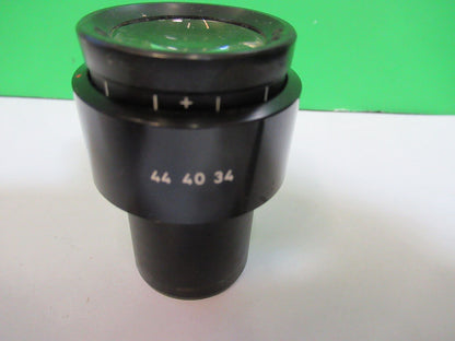 MICROSCOPE PART ZEISS EYEPIECE OCULAR 444034 PL 10X/25 LENS AS PICTURED &P2-B-51