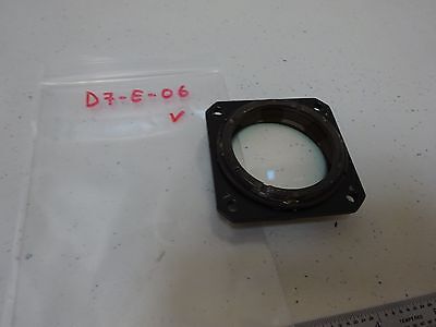 OPTICAL LARGE MOUNTED MIL SPEC CONVEX LENS LASER OPTICS AS IS BIN#D7-E-06